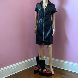 COPY - Faux Leather Edgy Dress